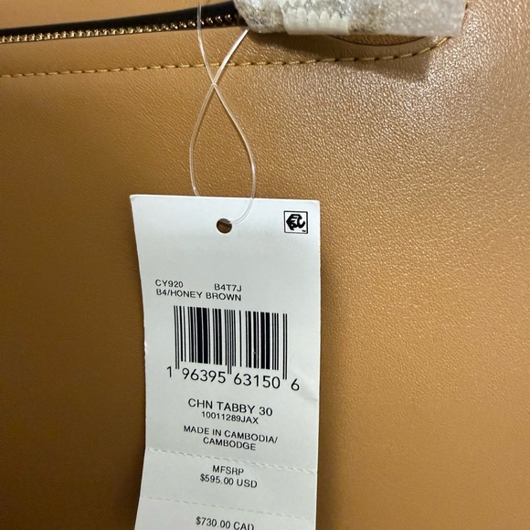 Coach Chain Tabby Shoulder Bag 30 NWT - Picture 8 of 9